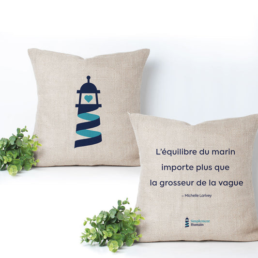 Housse coussin en lin naturel 15.75 x 15.75 po | Simplement Humain