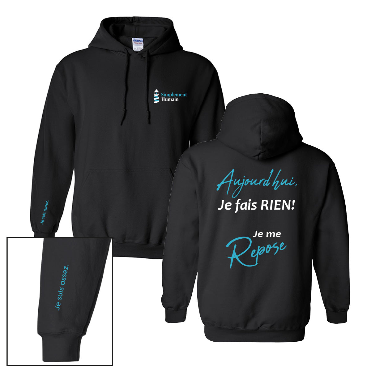 Hoodie "Repose" - Simplement Humain