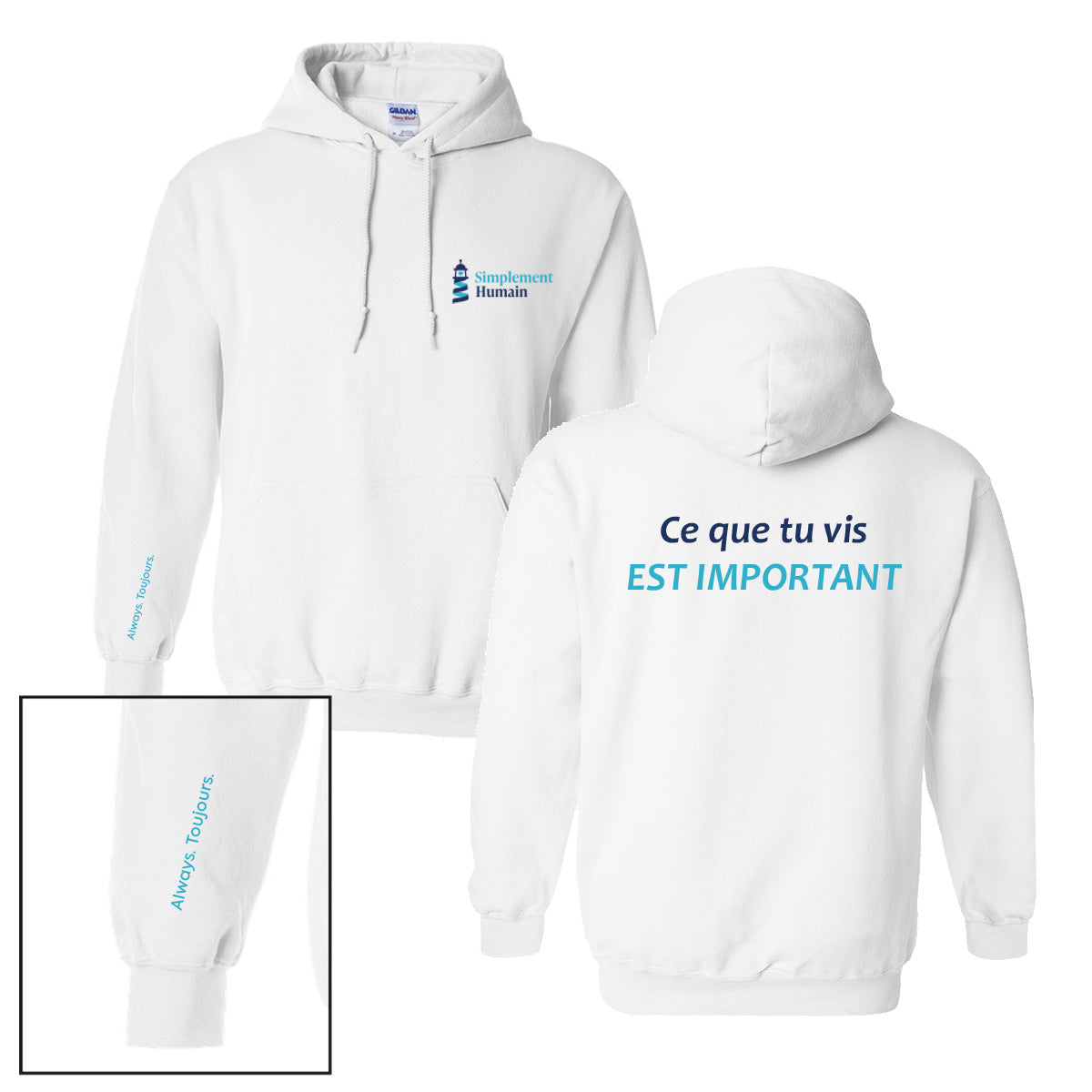 Hoodie "Important" - Simplement Humain