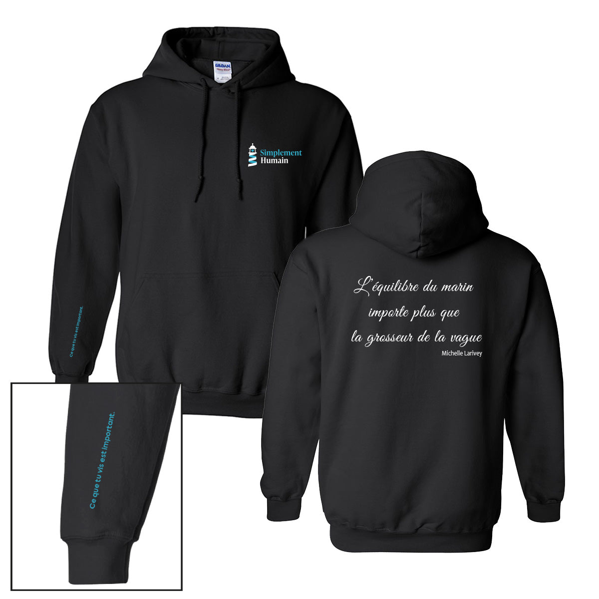 Hoodie "Équilibre" - Simplement Humain