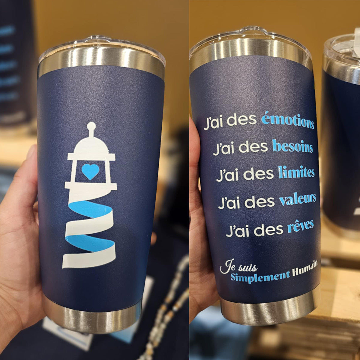 Gobelet Isotherme "Phare de l'Équilibre" Simplement Humain (20oz)