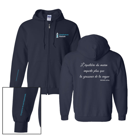 Hoodie Zip "Équilibre" - Simplement Humain