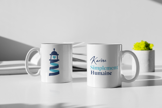 Tasse personnalisée [Ton prénom] Simplement Humaine